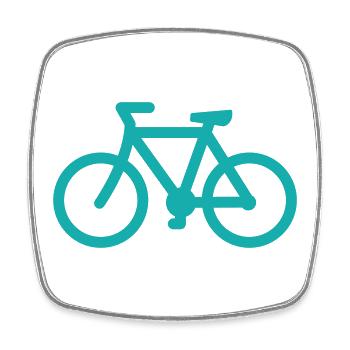 bike - Square fridge magnet - white - Front
