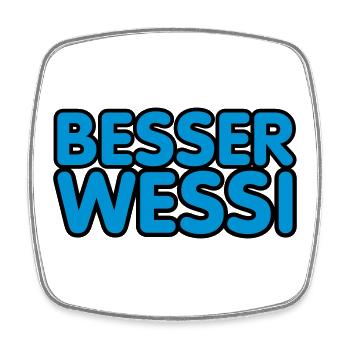 Besserwessi | Wessi | Westen - Magnet carré - blanc - Devant