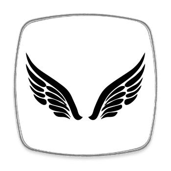 ailes d'ange - Magnet carré - blanc - Devant
