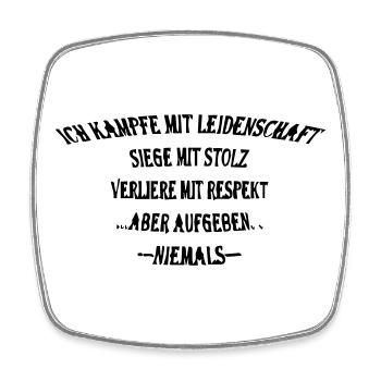 I fight with passion, win with pride - Square fridge magnet - white - Front