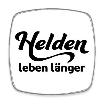 helden - Viereckiger Kühlschrankmagnet - Weiß - Vorne