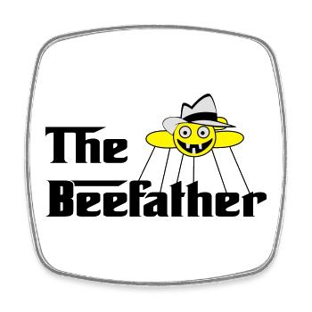 The Beefather - Viereckiger Kühlschrankmagnet - Weiß - Vorne