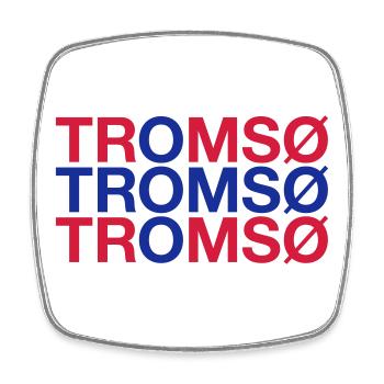 TROMSO Norway Norwegen Norge Norwegische Flagge - Viereckiger Kühlschrankmagnet - Weiß - Vorne