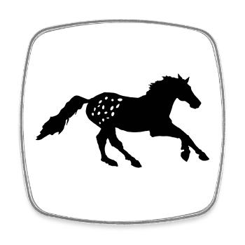 Tigerschecke  Appaloosa  Pferd Noriker Reiten - Viereckiger Kühlschrankmagnet - Weiß - Vorne