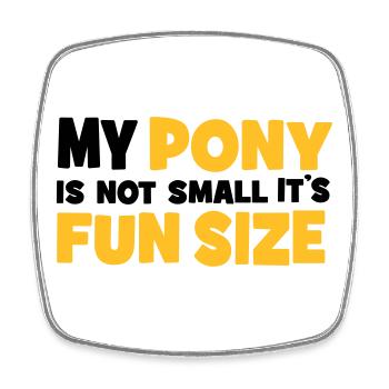 Pony - Viereckiger Kühlschrankmagnet - Weiß - Vorne