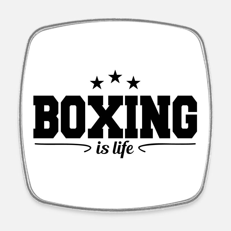 Boxing is life / boxing is life - Square fridge magnet - white