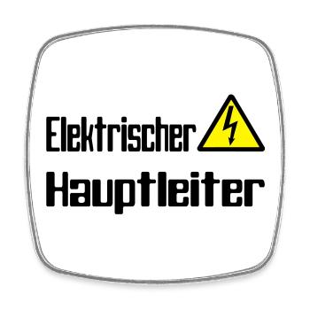 hauptleiter - Viereckiger Kühlschrankmagnet - Weiß - Vorne