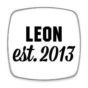 Leon est 2013 - Viereckiger Kühlschrankmagnet - Weiß - Vorne