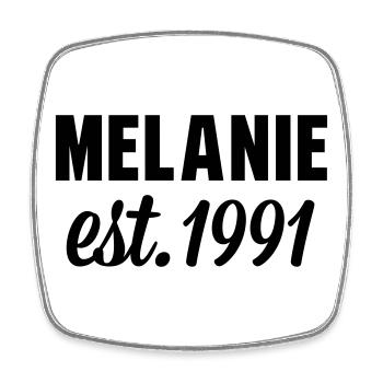 Melanie est 1991 - Viereckiger Kühlschrankmagnet - Weiß - Vorne