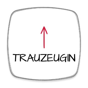 Trauzeugin Junggesellenabschied Pfeil - Viereckiger Kühlschrankmagnet - Weiß - Vorne