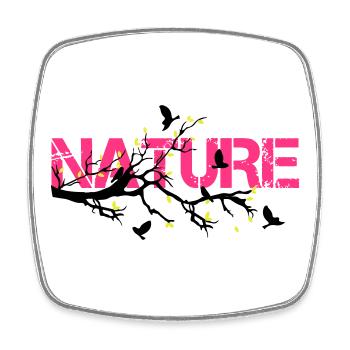 Nature en Rose Éclatante - Magnet carré - blanc - Devant