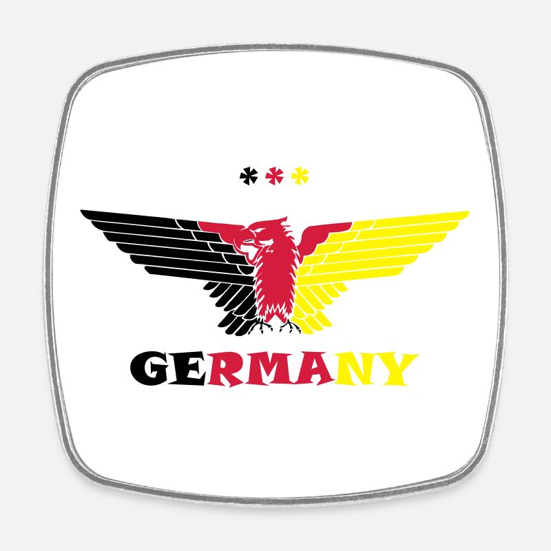 Deutschland Adler Germany colored - Viereckiger Kühlschrankmagnet - Weiß
