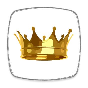 Couronne Vous êtes le Roi Roi - Magnet carré - blanc - Devant