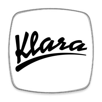 klara | Klara - Magnet carré - blanc - Devant