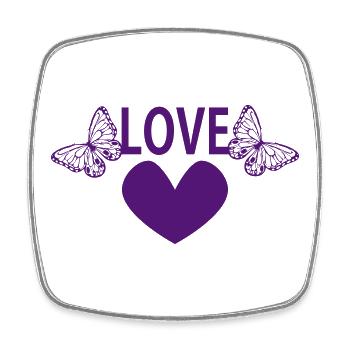 AMORE - Calamita quadrata da frigo - bianco - Fronte