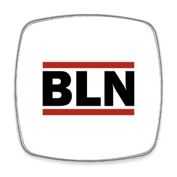 "BLN" Berlin - Square fridge magnet - white - Front