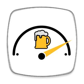 Bier full - Square fridge magnet - white - Front