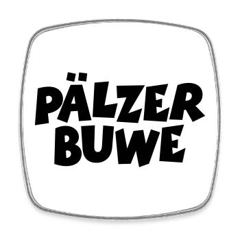Pälzer Buwe - Pfälzer Jungs aus der Pfalz - Viereckiger Kühlschrankmagnet - Weiß - Vorne