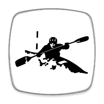 kayak - Square fridge magnet - white - Front