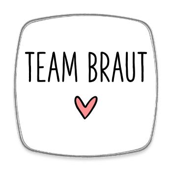 Team Bride Heart Bride Party Bridal Shower - Square fridge magnet - white - Front