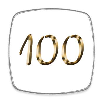 100 ans d'or 100ème anniversaire - Magnet carré - blanc - Devant