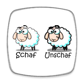 sheep - Square fridge magnet - white - Front