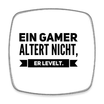 Gamer de niveau – Parfait pour un anniversaire - Magnet carré - blanc - Devant