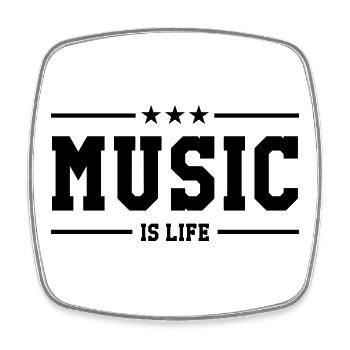 Music is life - Magnet carré - blanc - Devant