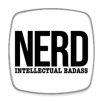 nerd - Viereckiger Kühlschrankmagnet - Weiß - Vorne