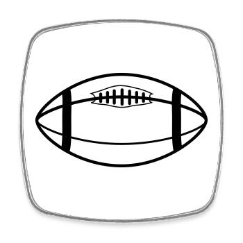 rugby ball - Viereckiger Kühlschrankmagnet - Weiß - Vorne