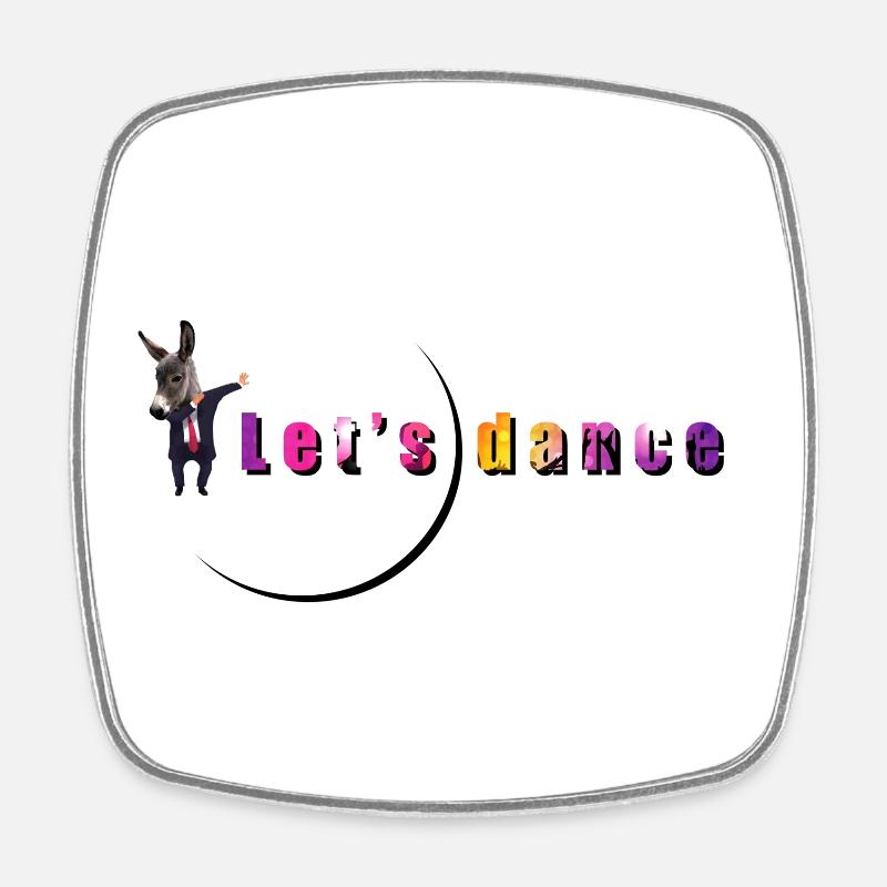 let's dance - Viereckiger Kühlschrankmagnet - Weiß