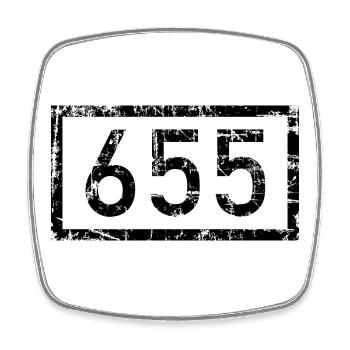 Rheinkilometer 655 Bonn am Rhein (Vintage) - Viereckiger Kühlschrankmagnet - Weiß - Vorne