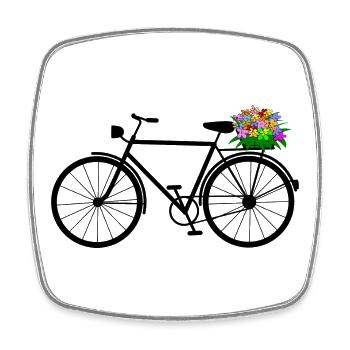 cycle - Square fridge magnet - white - Front