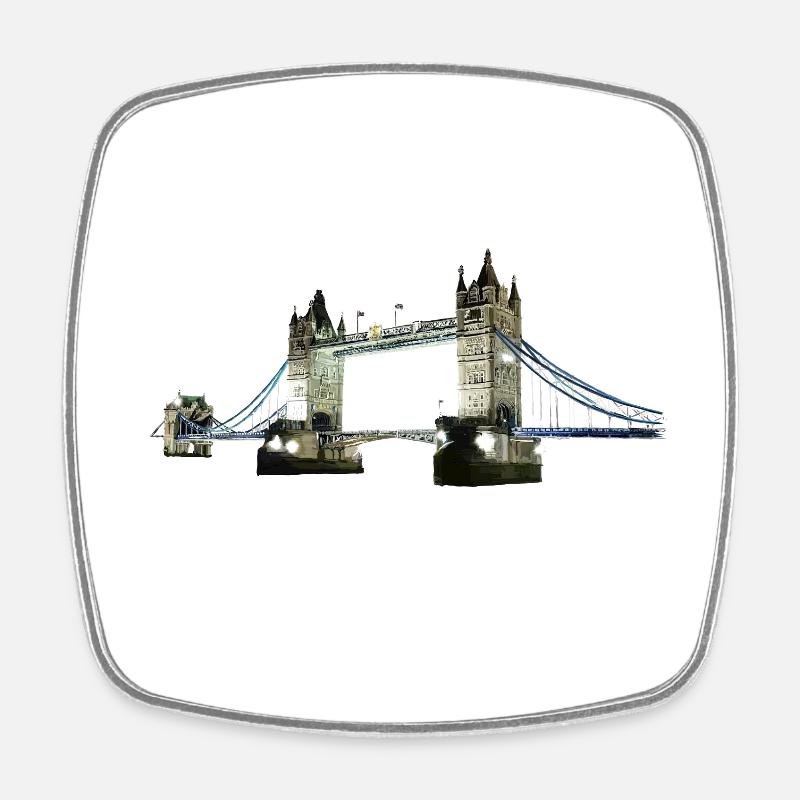 Tower Bridge - Viereckiger Kühlschrankmagnet - Weiß