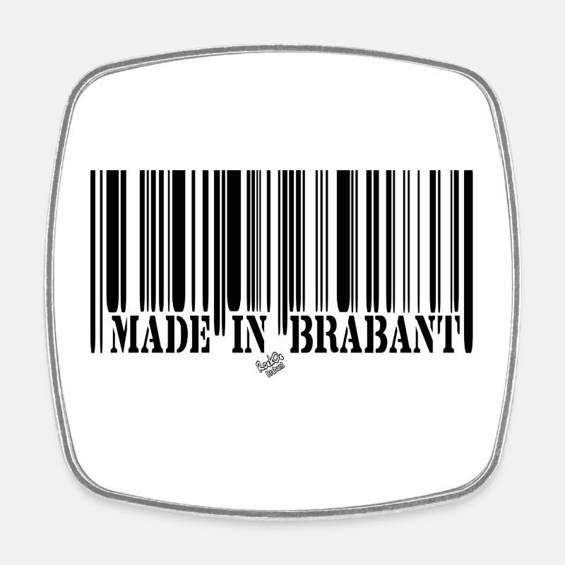 BARCODE Made in Brabant - Magnet carré - blanc