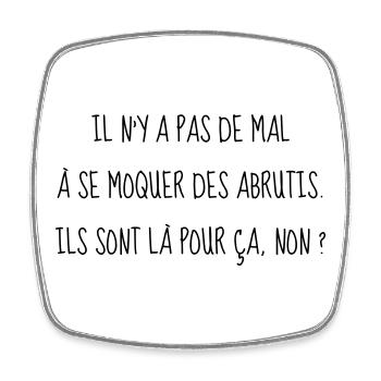 Cinéma / Citation / Série télé / Geek - Magnet carré - blanc - Devant