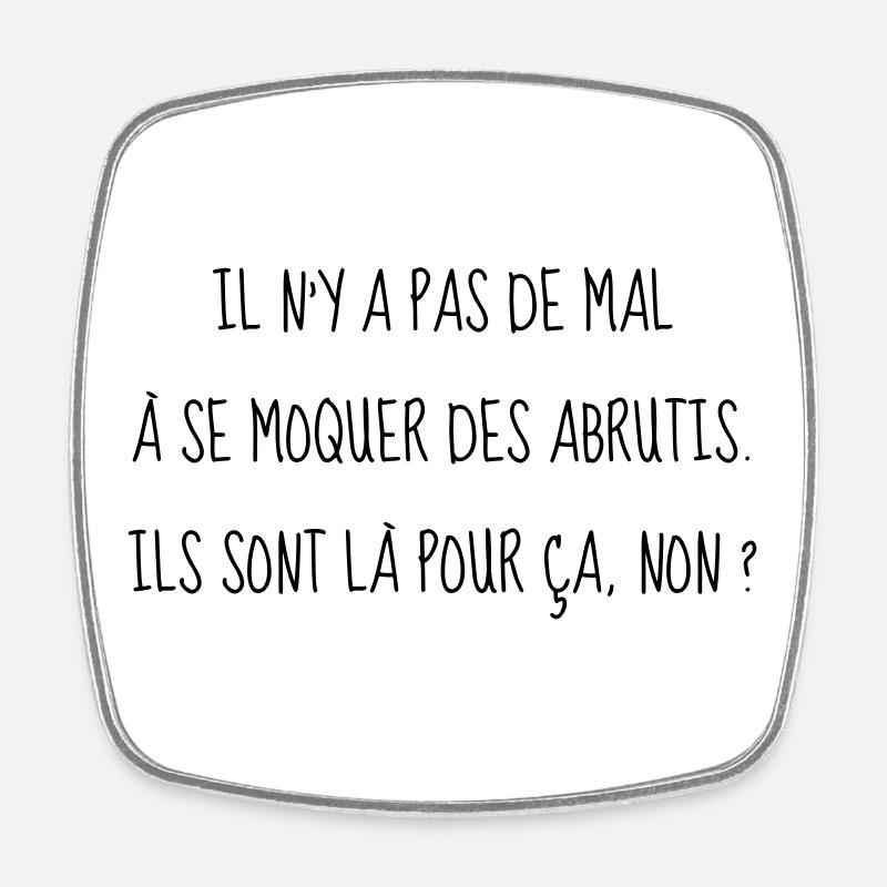 Cinéma / Citation / Série télé / Geek - Magnet carré - blanc