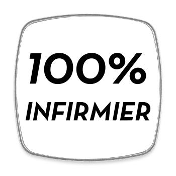 Infirmière / Infirmier / Hôpital / Médecine / - Magnet carré - blanc - Devant