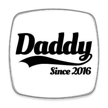 Daddy since 2016 - Square fridge magnet - white - Front