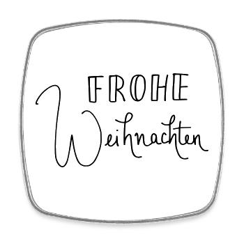 Frohe Weihnachten! - Viereckiger Kühlschrankmagnet - Weiß - Vorne