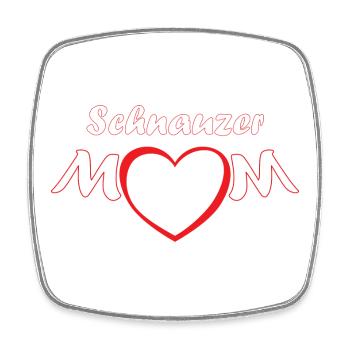 Schnauzer MOM - A life with schnauzers - Square fridge magnet - white - Front