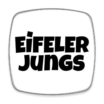 Eifeler Jungs (Schwarz) Männer aus der Eifel - Viereckiger Kühlschrankmagnet - Weiß - Vorne