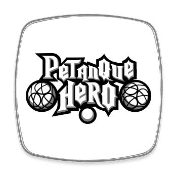 Petanque héro flex - Magnet carré - blanc - Devant