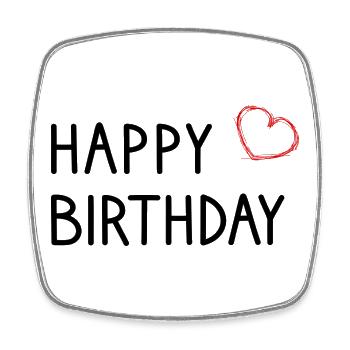 ALLES GUTE ZUM GEBURTSTAG ALLES GUTE ZUM GEBURTSTAG. - Viereckiger Kühlschrankmagnet - Weiß - Vorne