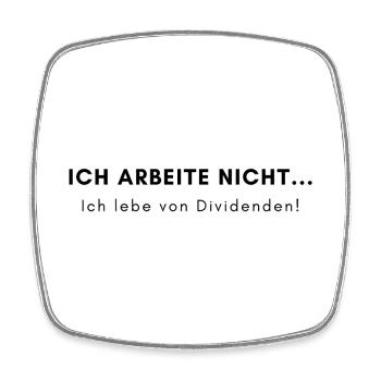 Investor - Aktien Börse Dividende - Viereckiger Kühlschrankmagnet - Weiß - Vorne