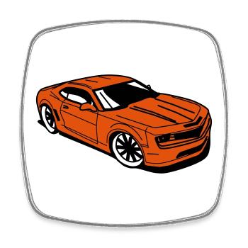 Sportwagen camaro - Viereckiger Kühlschrankmagnet - Weiß - Vorne