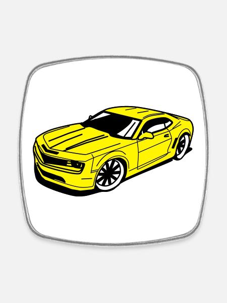 Camaro - Square fridge magnet - white
