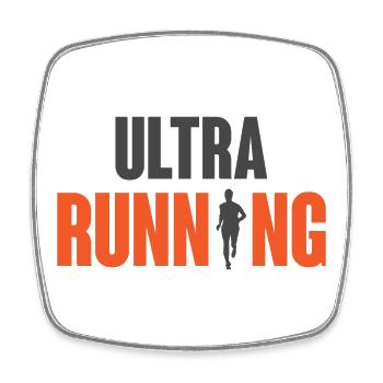 Ultra Running - Square fridge magnet - white - Front