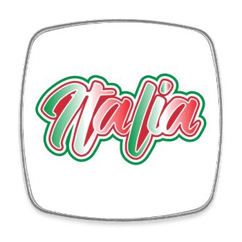 sticker Italy sticker Italy Aufkleber Italien - Square fridge magnet - white - Front
