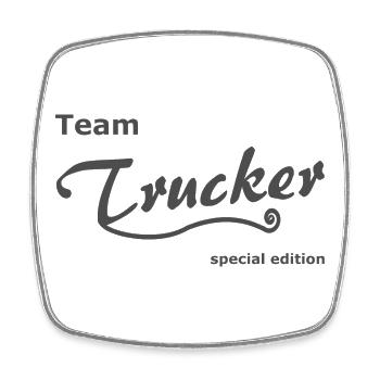 Trucker Team - Viereckiger Kühlschrankmagnet - Weiß - Vorne